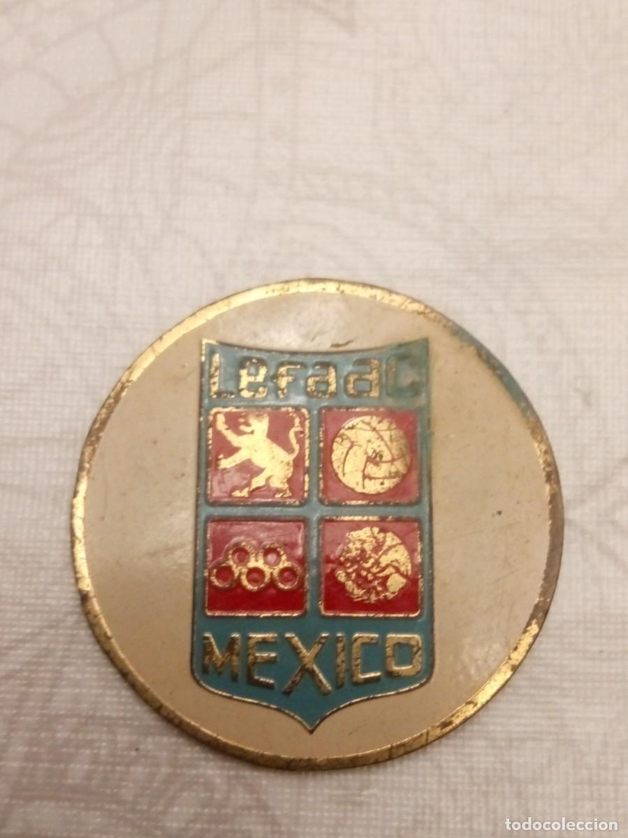 Colecionismo desportivo: Medalla conmemorativa de LEFAAC Mexico. Liga Espa&ntilde;ola de Futbol Amateur. Mexico