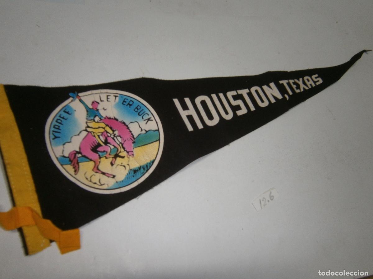 Coleccionismo deportivo: ANTIGUO BANDERIN VINTAGE HOUSTON, TEXAS