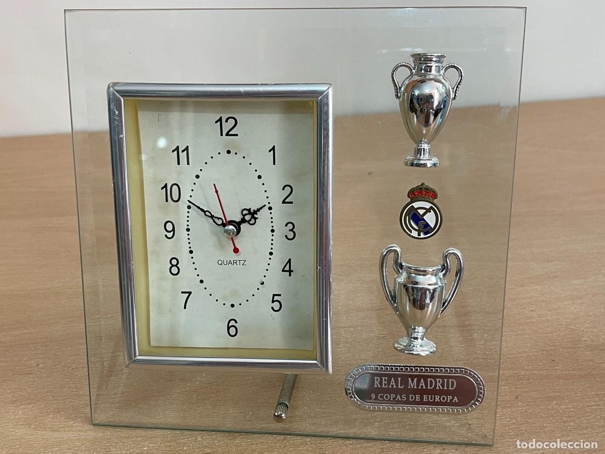 Coleccionismo deportivo: REAL MADRID Reloj de Mesa 9 Copas de Europa champions league mbappe raul Quinta del Buitre RM quartz