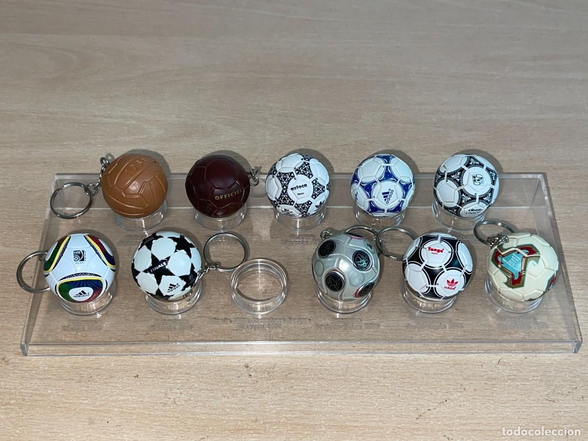 Coleccionismo deportivo: Colecci&oacute;n 10 Mini Balones Adidas Llaveros Mundiales Copas Mundo Futbol Tango Azteca Etrusco FIFA