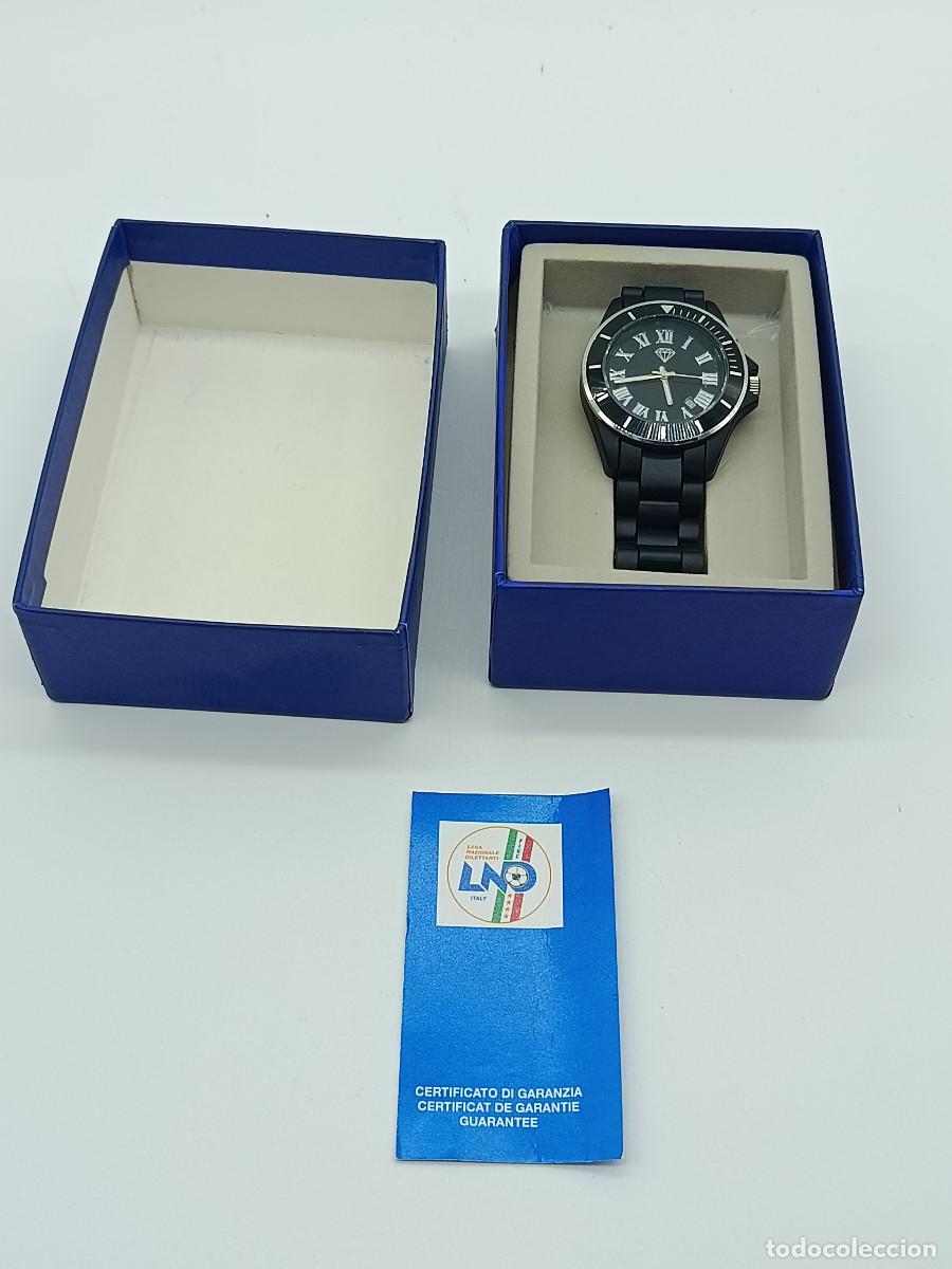 Coleccionismo deportivo: RELOJ PUBLICITARIO FUTBOL ITALIA. LEGA NAZIONALE DILETANTI. SIN USO. ESTUCHE ORIGINAL. MYJ.