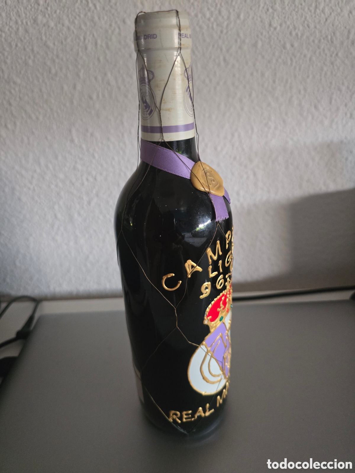 Coleccionismo deportivo: Botella vino Real Madrid - Foto 3