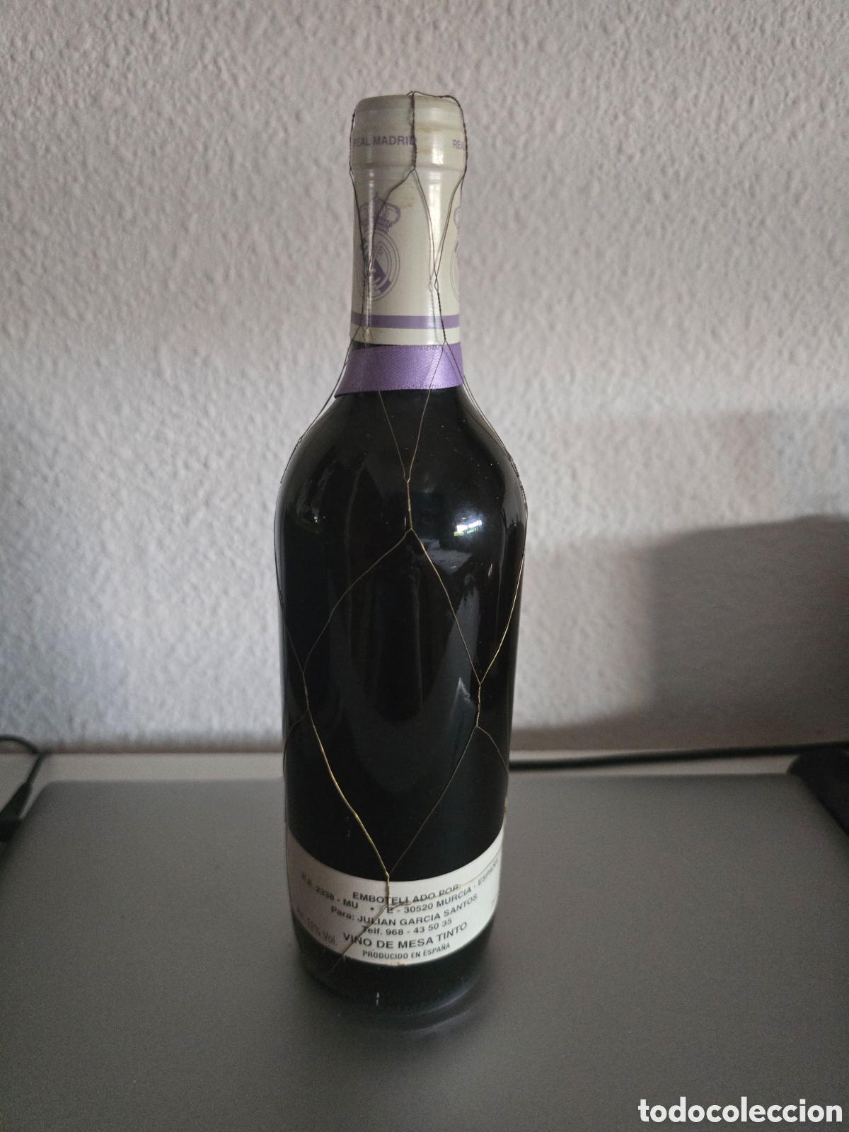 Coleccionismo deportivo: Botella vino Real Madrid - Foto 6