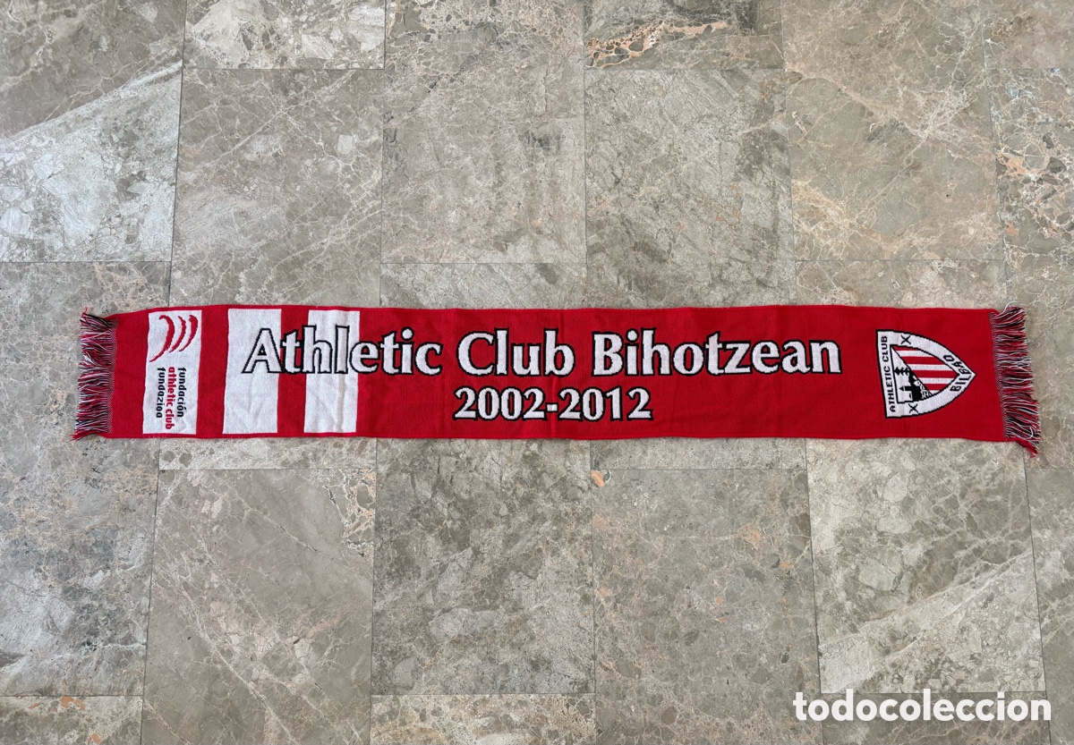 Coleccionismo deportivo: Bufanda Athletic Club Bilbao Bihotzean