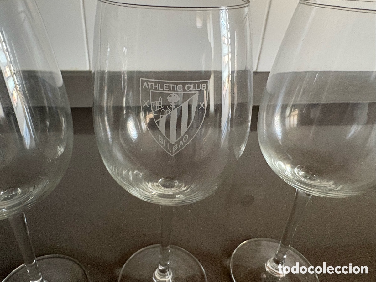 Coleccionismo deportivo: Juego 3 Copas Vino Athletic Club Bilbao