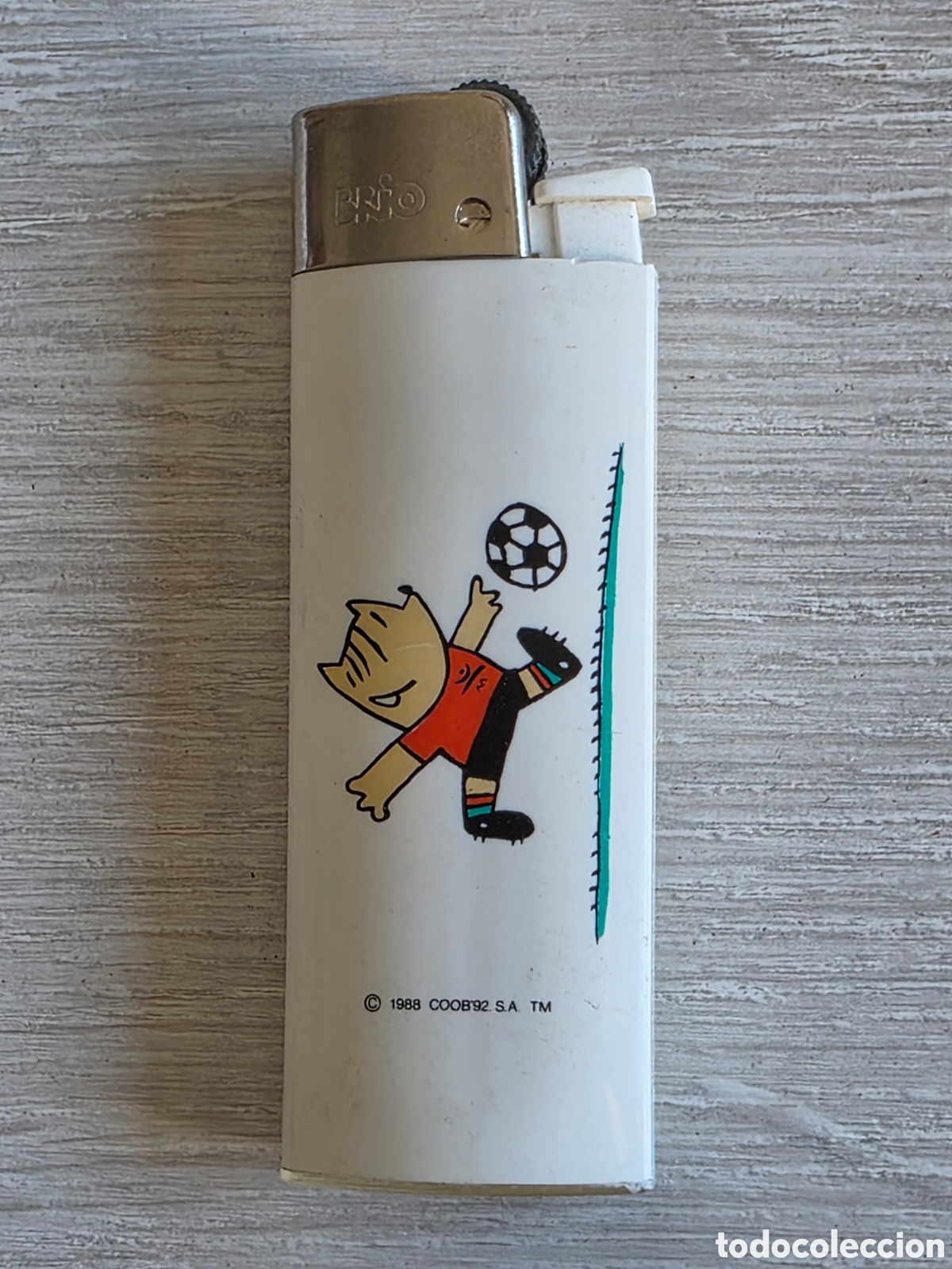 Collezionismo sportivo: Encendedor Brio Mascota Cobi Futbolista - F&uacute;tbol Juegos Ol&iacute;mpicos Barcelona 92 Flamagas SA