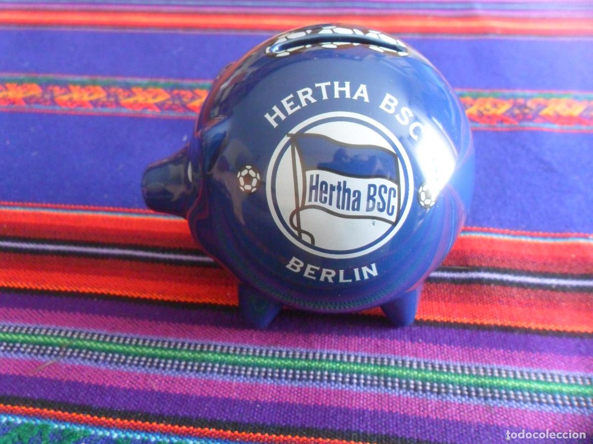 Sports collectibles: HUCHA DE PORCELANA HERTHA BSC BERL&Iacute;N. 10X9 CMS. NUEVA Y RARA.