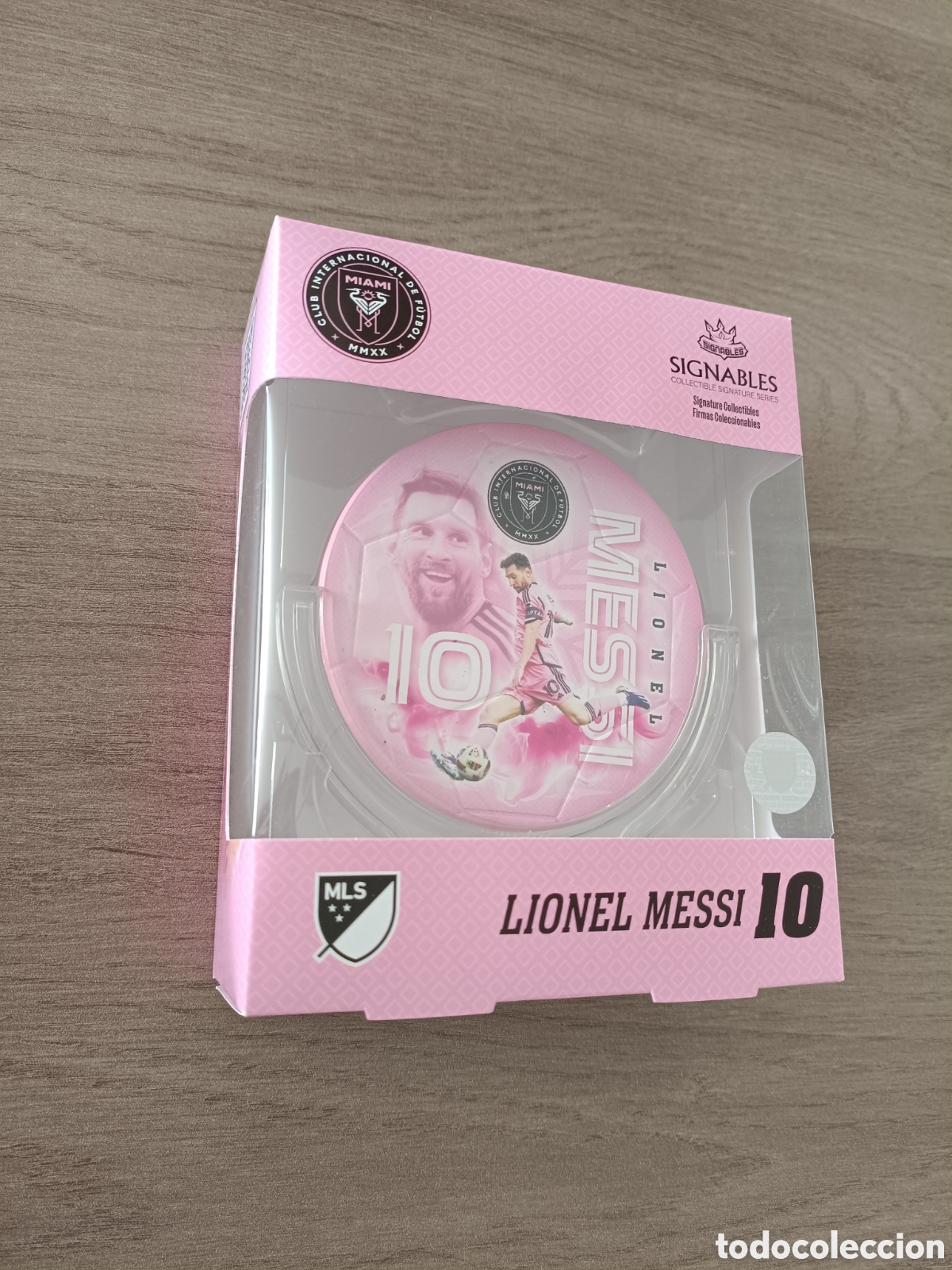 Coleccionismo deportivo: Placa Lionel Leo Messi 10 Inter Miami Signables MLS 14 cm