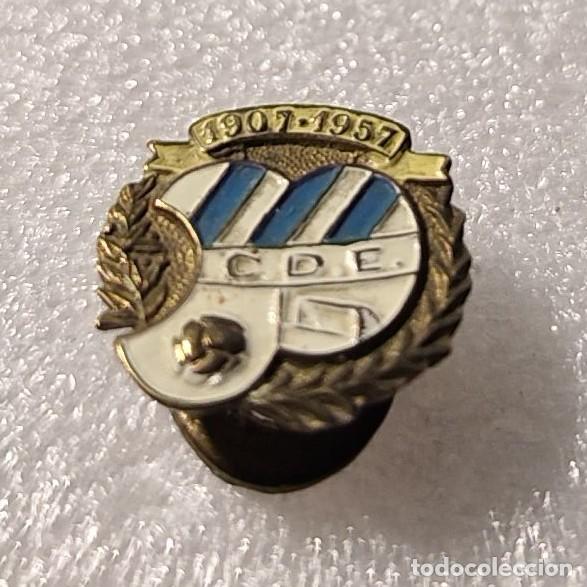 Sports collectibles: ANTIGUA INSIGNIA OJAL ESCUDO FUTBOL CLUB DEPORTIVO EUROPA BODAS ORO 1907-1957 BARCELONA #60