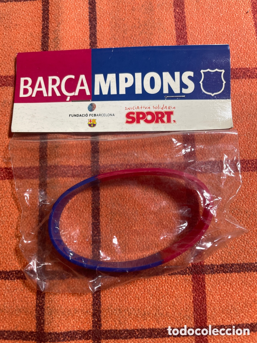 Coleccionismo deportivo: Pulsera Solidaria Bar&ccedil;ampions Fundaci&oacute; FC Barcelona - Nueva en Bl&iacute;ster. Talla ni&ntilde;o
