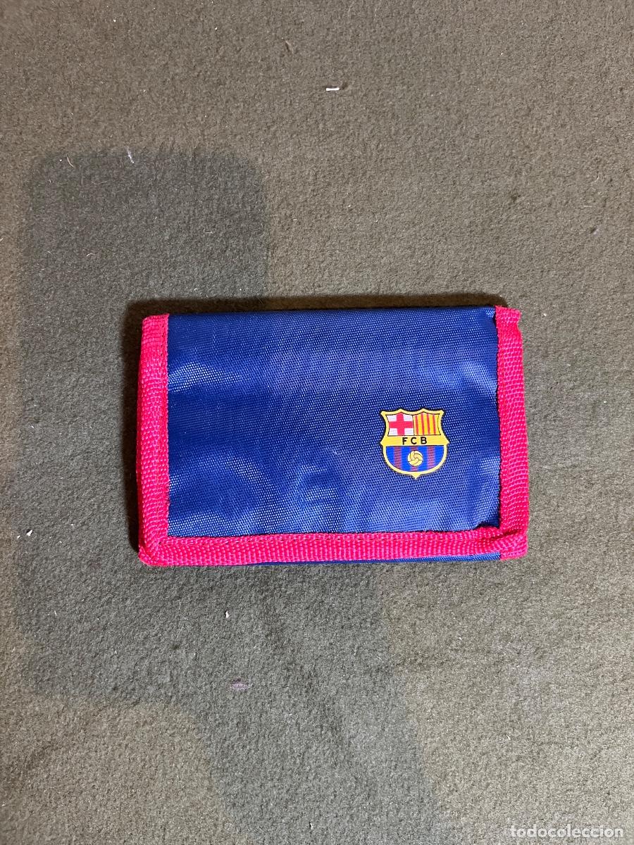 Sammelleidenschaft Sport: Cartera FC Barcelona Oficial Vintage Escudo Bordado Billetera Infantil Lona A&ntilde;os 90 2000