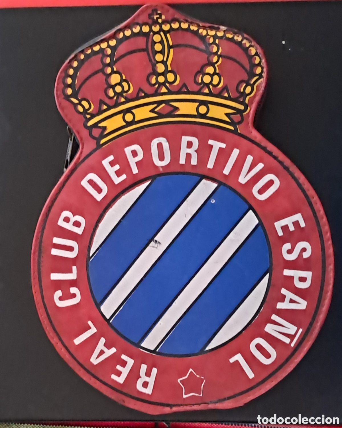 Collectionnisme sportif: Estuche escolar troquelado Real Club Deportivo Espa&ntilde;ol a&ntilde;os 70. Splendor