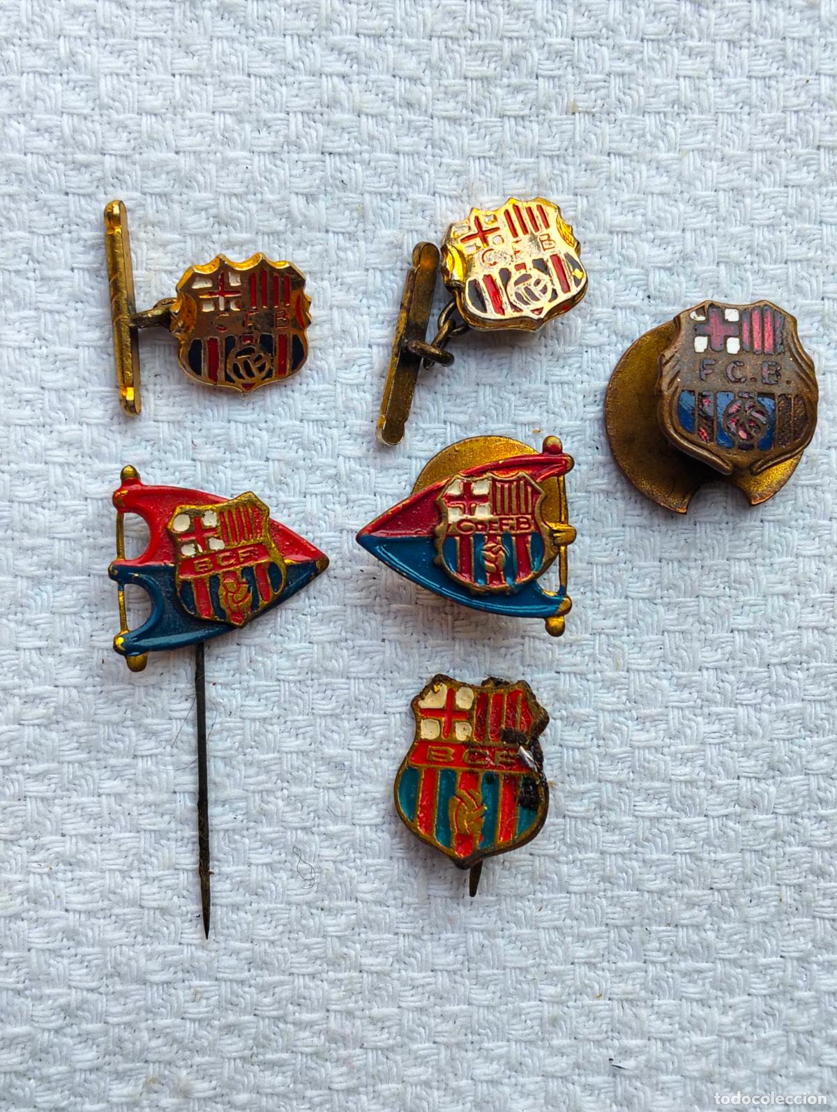 Sammelleidenschaft Sport: Lote pines pins botones broche gemelos antiguos del futbol club barcelona fcb bcf cfb escudo bar&ccedil;a