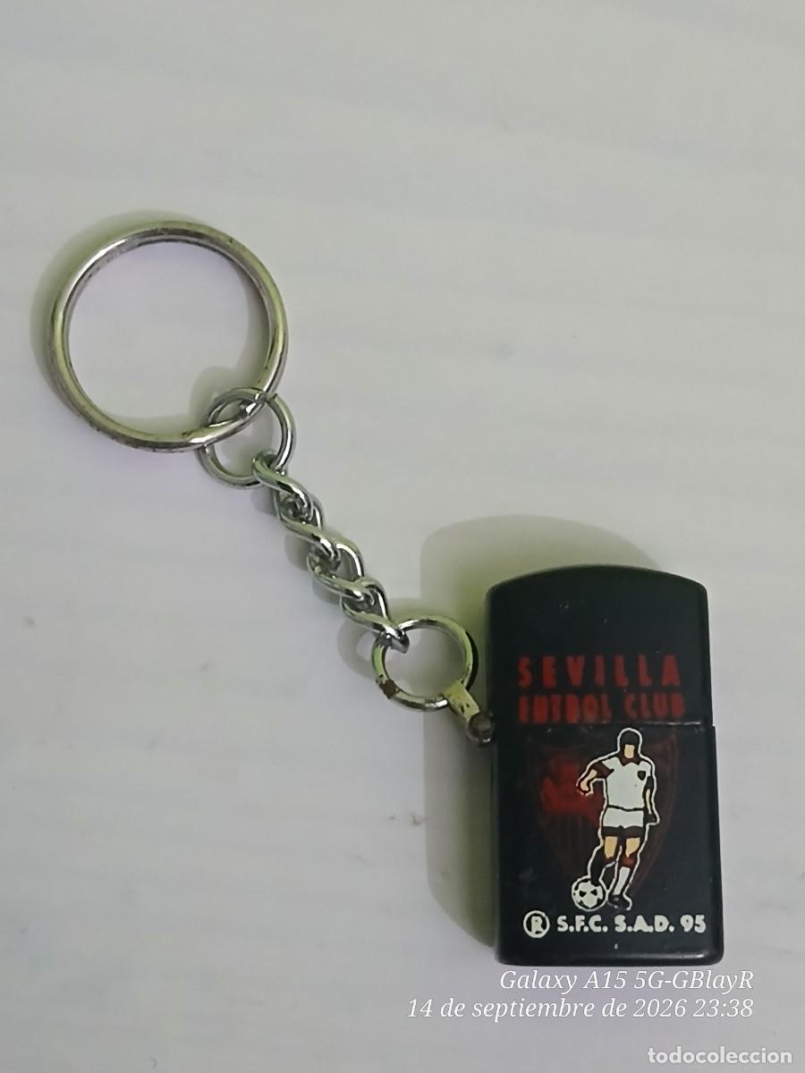 Sammelleidenschaft Sport: Llavero mechero tipo zippo, Sevilla f&uacute;tbol club '95