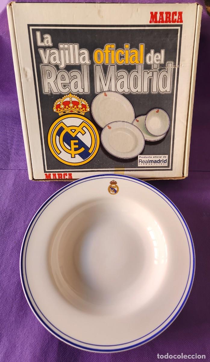 Coleccionismo deportivo: REAL MADRID - Plato Hondo - LA VAJILLA OFICIAL diario MARCA - EN CAJA / SIN USO - Futbol LA LIGA