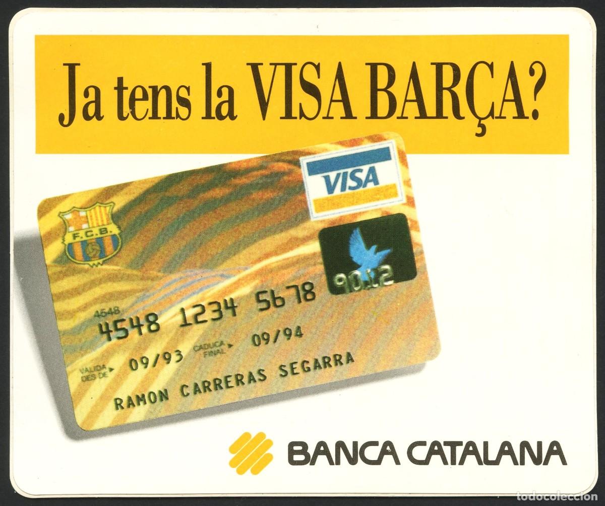 Coleccionismo deportivo: F&Uacute;TBOL, PEGATINA, F&Uacute;TBOL CLUB BARCELONA, VISA BAR&Ccedil;A