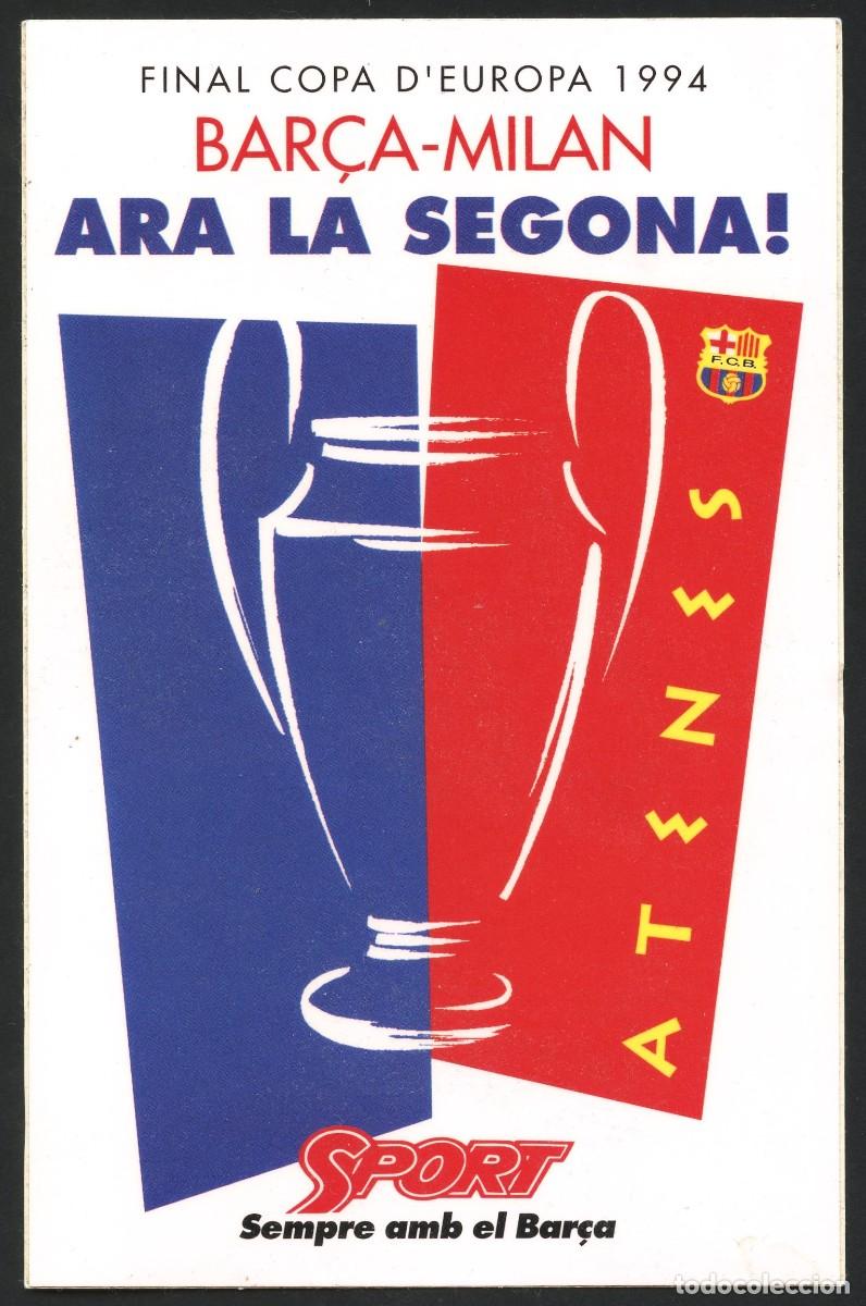 Coleccionismo deportivo: F&Uacute;TBOL, PEGATINA, F&Uacute;TBOL CLUB BARCELONA, FINAL COPA D&acute;EUROPA, 1994