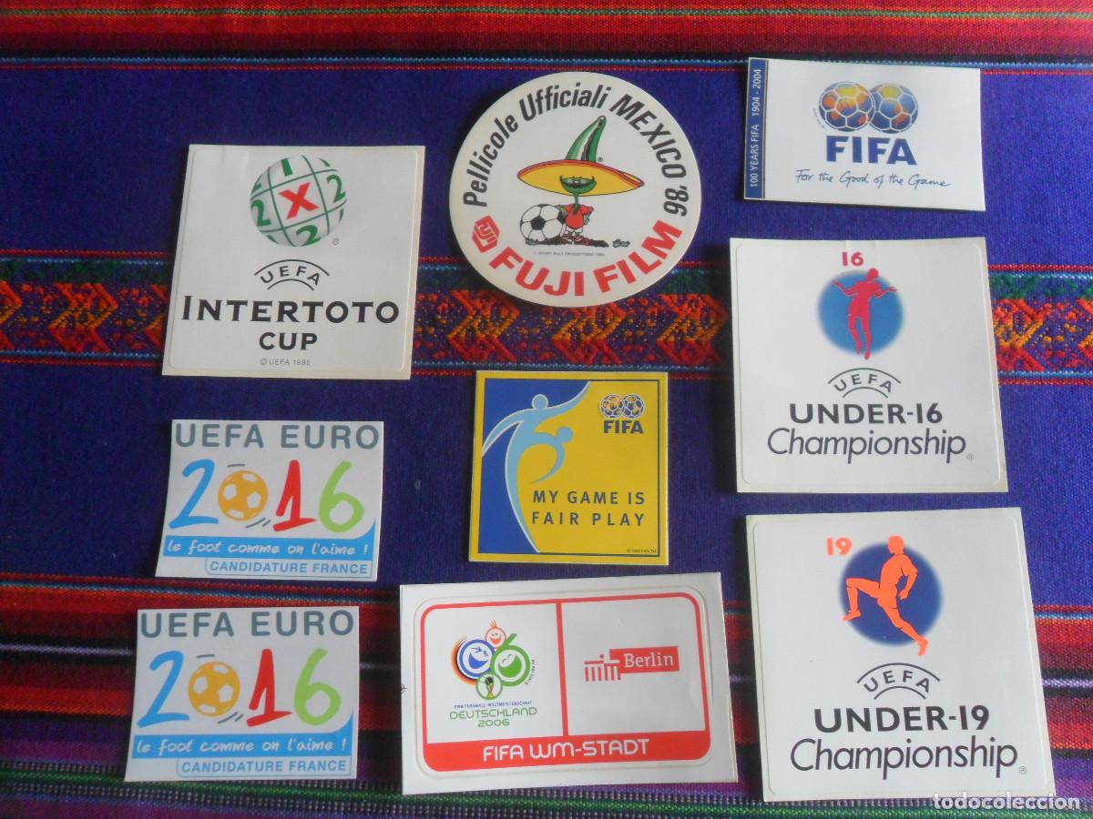 Sammelleidenschaft Sport: PEGATINA UEFA EURO 2016 FRANCE FAIR PLAY 100 YEARS 2006 FIFA M&Eacute;XICO 86 FUJI FILM UEFA INTERTOTO