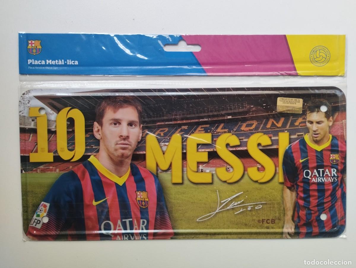 Sports collectibles: PLACA MATRICULA METALICA LIONEL LEO MESSI BARCELONA - PRODUCTO OFICIAL