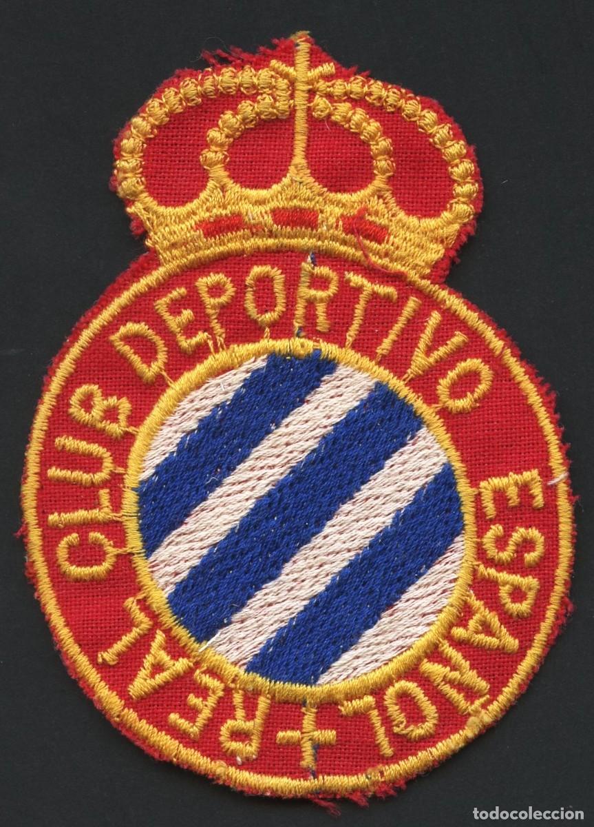 Sammelleidenschaft Sport: F&Uacute;TBOL, ESCUDO BORDADO, REAL CLUB DEPORTIVO ESPA&Ntilde;OL
