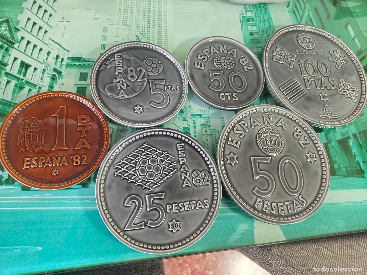 Collezionismo sportivo: Colecci&oacute;n completa platos Mundial Barcelona 82 pesetas