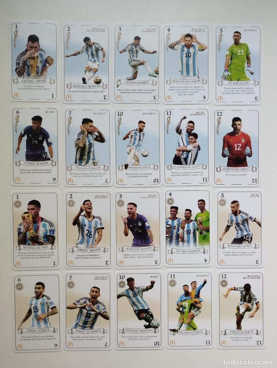 Sammelleidenschaft Sport: BARAJA COMPLETA ARGENTINA CAMPEON QATAR 2022 MESSI - Mc DONALD'S PANINI - PRODUCTO OFICIAL AFA