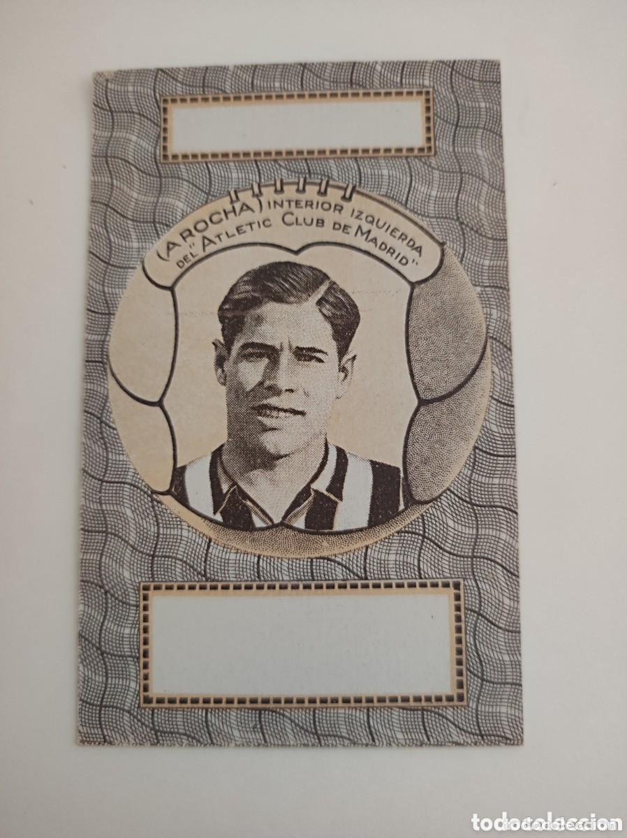 Sammelleidenschaft Sport: Cromo baraja carta arocha atletic de madrid naipe futbol a&ntilde;os 1930 - chocolates sin publicidad