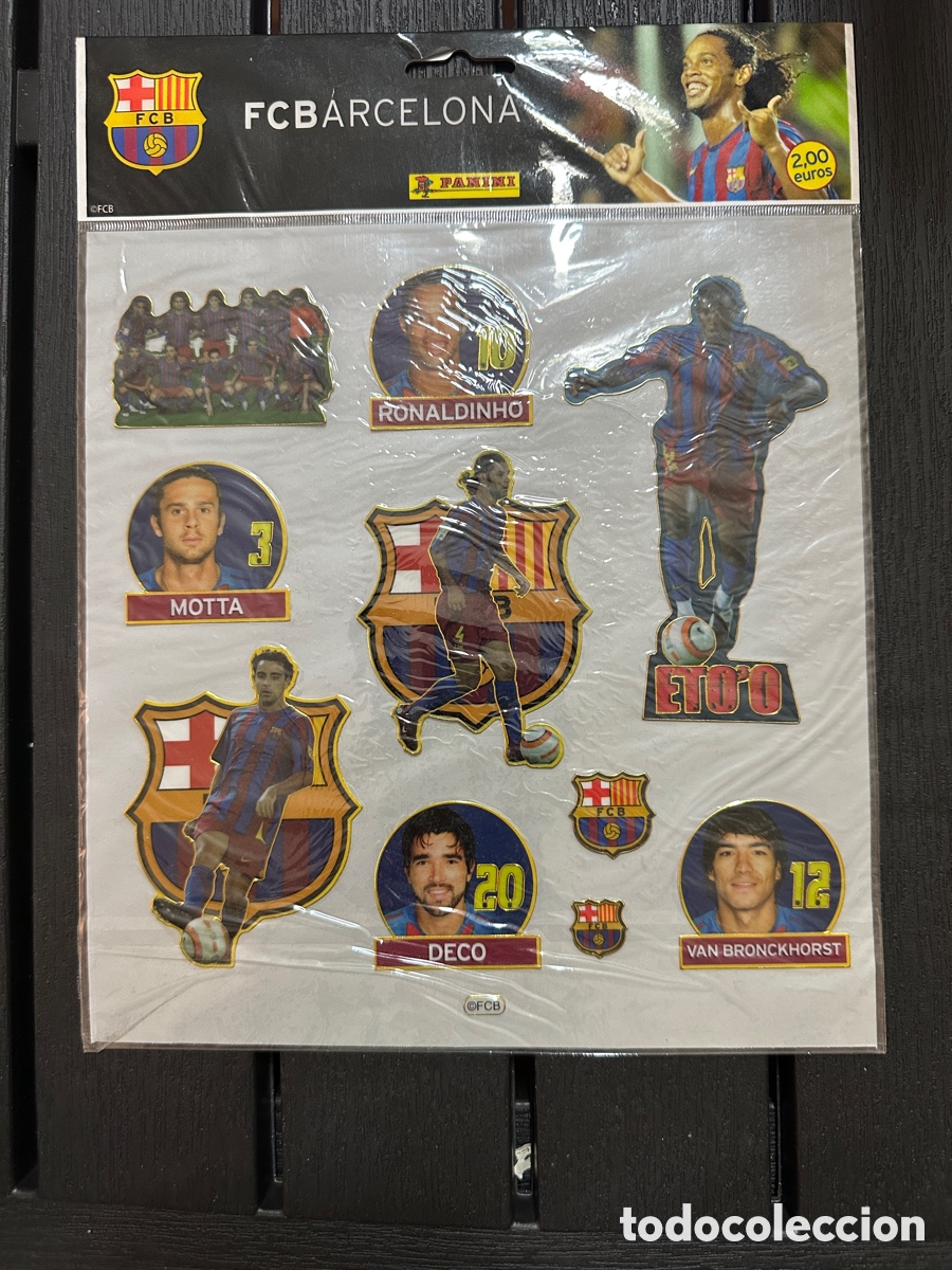 Sammelleidenschaft Sport: ADHESIVOS EPOCA RONALDINHO XAVI ETOO A&Ntilde;O 2000