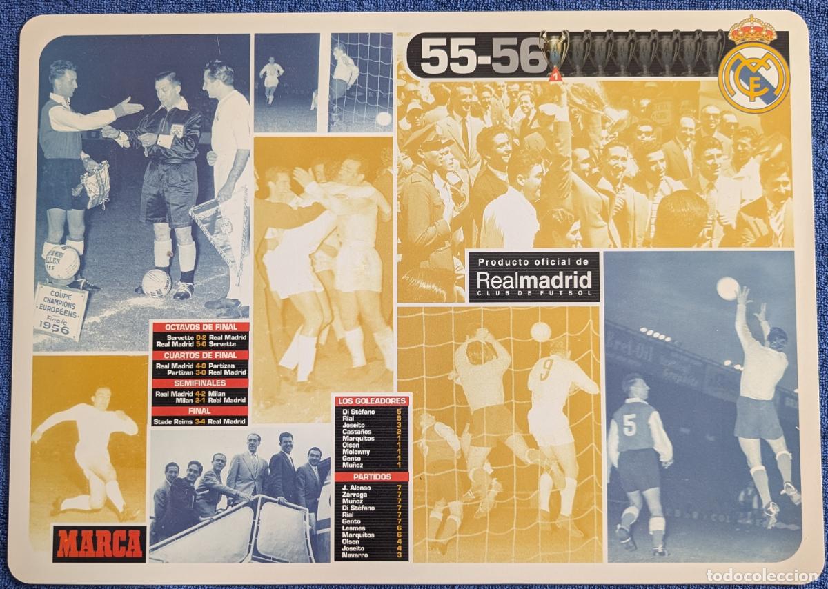Coleccionismo deportivo: Mantel individual oficial del Real Madrid - 1&ordf; COPA de Europa 1955-56 - Marca (2002) &iexcl;Impecable!