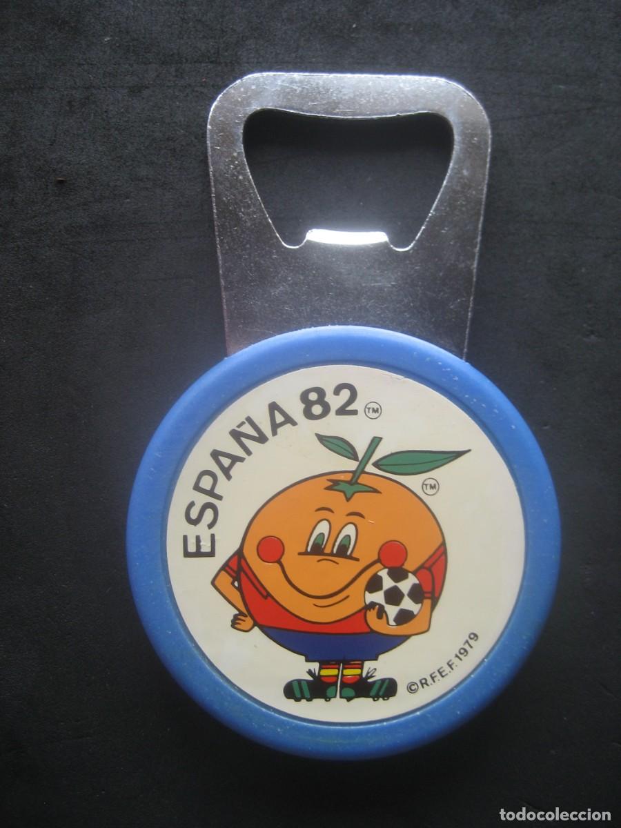 Sammelleidenschaft Sport: ABRIDOR, ABREBOTELLAS. MUNDIAL DE FUTBOL ESPA&Ntilde;A 1982. NARANJITO (AZUL)