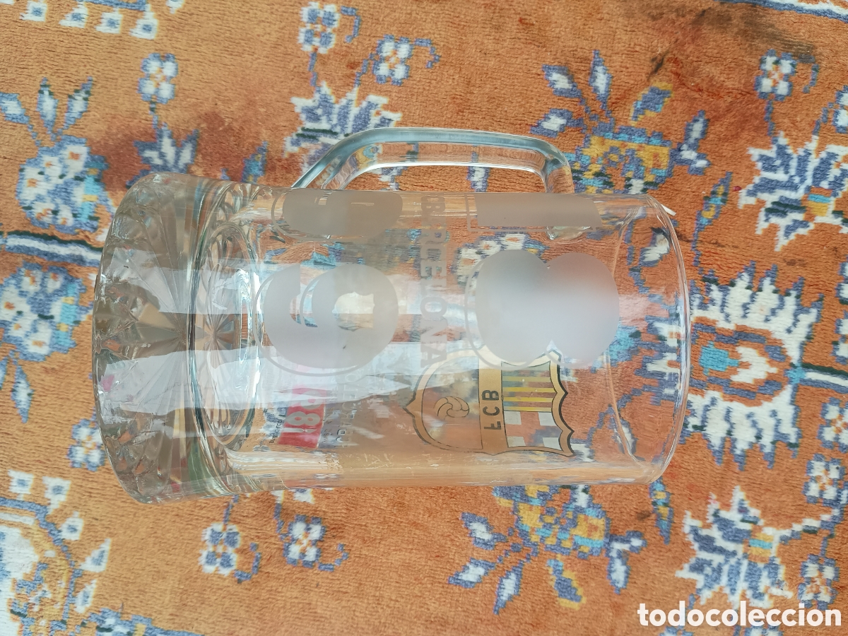 Coleccionismo deportivo: Jarra de cerveza Barcelona - Foto 2