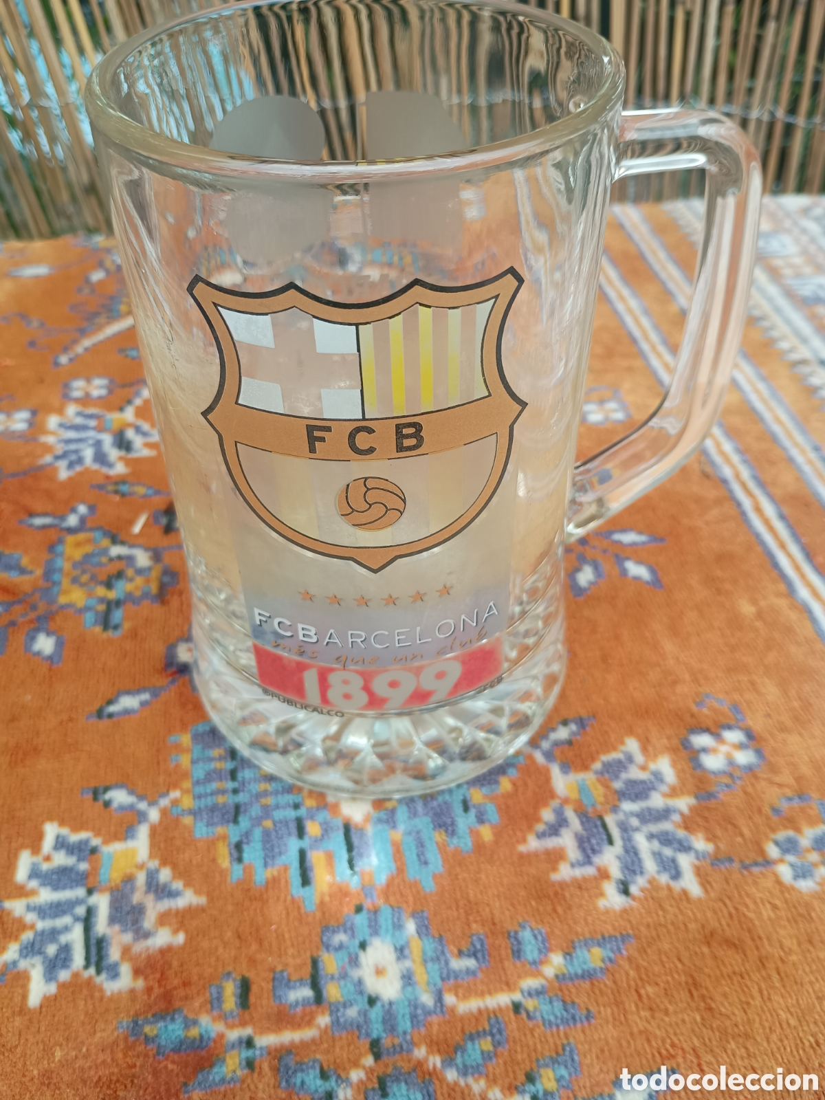 Coleccionismo deportivo: Jarra de cerveza Barcelona - Foto 5