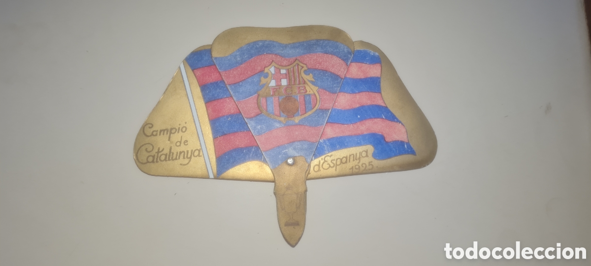 Coleccionismo deportivo: Rar&iacute;ssim Pay-Pay Plegable FC Barcelona Campi&oacute; Catalunya i Espanya 1925 - Ventall Publicitari Origina