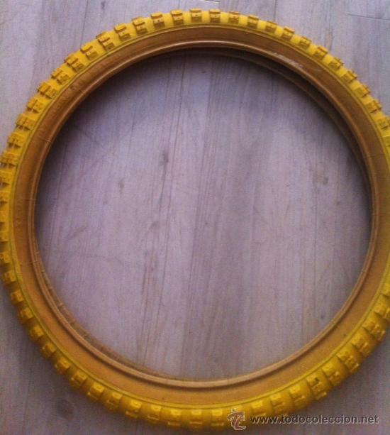 Coleccionismo deportivo: cubierta neumatico para rueda de bmx de 18 x 1,75 amarilla