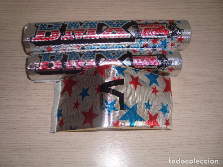 Coleccionismo deportivo: JUEGO DE MORCILLA - PROTECCI&Oacute;N DE MANILLAR - PARA BMX - CON PUBLICIDAD DE NEGOCIO FAMILIAR - A&Ntilde;OS 80