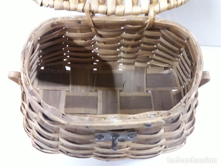 Coleccionismo deportivo: ANTIGUA CESTA DE PESCA - Foto 7