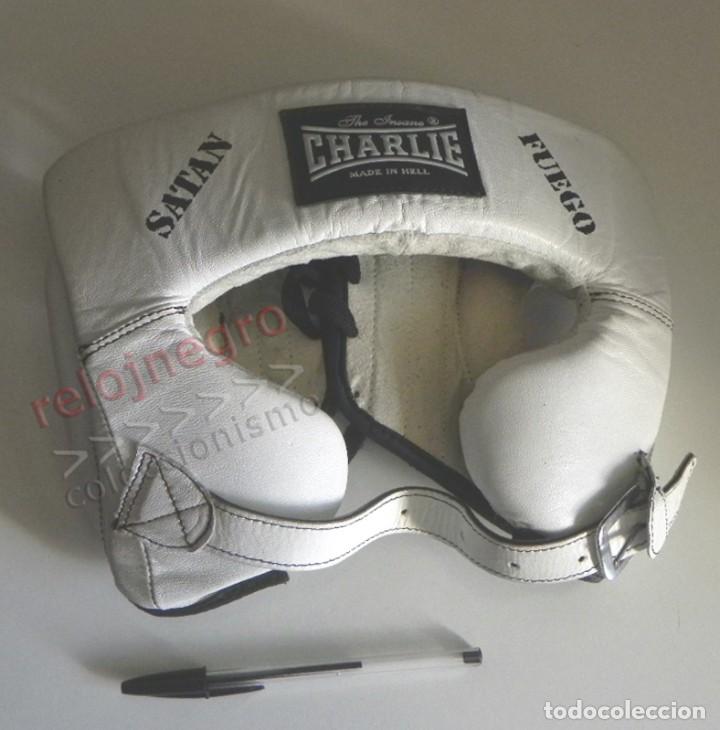 Sammelleidenschaft Sport: PROTECTOR DE CABEZA PARA BOXEO O DEPORTE DE LUCHA - CHARLIE - BLANCO - &iquest; ANTIGUO ? - PROTECCI&Oacute;N