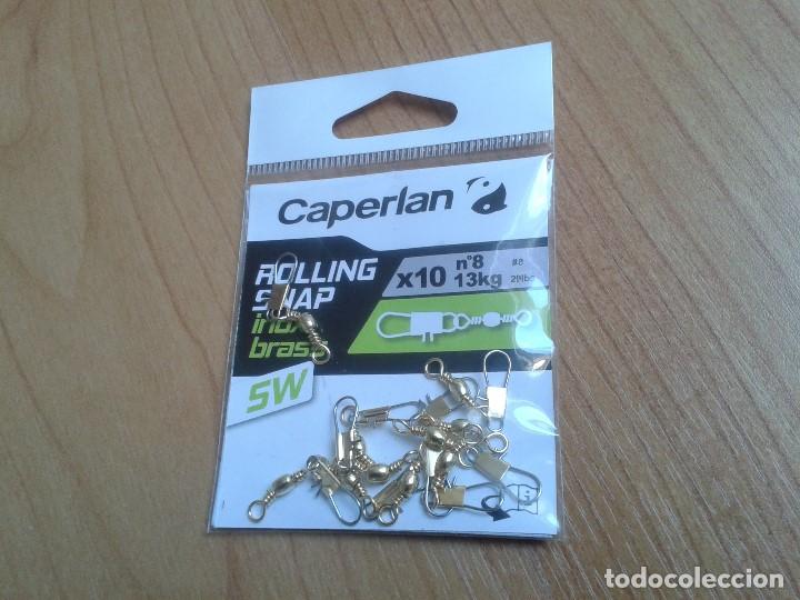 Collezionismo sportivo: Quitavueltas Dorados ( 10 unid. ) -- Pesca -- Caperlan -- n&ordm; 8 -- 13 kg -- Nuevo precintado