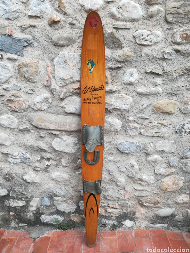 Collectionnisme sportif: Cipress Gardens Skis Lil' Monster Concave Billy Spencer Master Champion Esqui acu&aacute;tico vintage Tabla