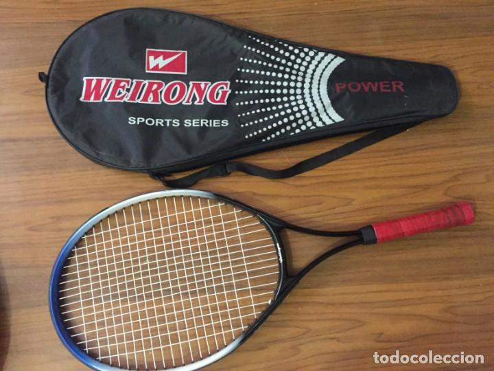 Coleccionismo deportivo: RAQUETA WEILEPU Y FUNDA - Foto 1