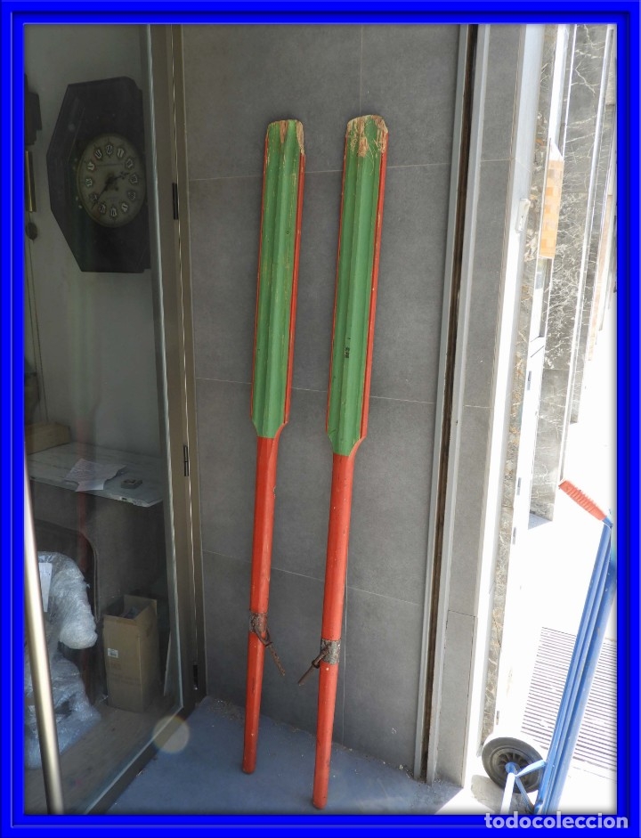 Coleccionismo deportivo: REMOS ANTIGUOS DE MADERA - Foto 1