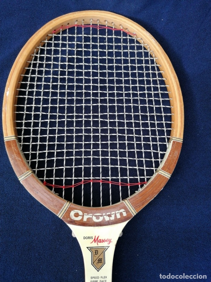 Coleccionismo deportivo: Antigua raqueta le la firma Crown doris Massey - Foto 1 - 177937754