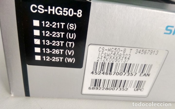 Coleccionismo deportivo: Cassette Shimano HG50 8 velocidades 13-23T en caja. Usado. Recambio bicicleta ciclismo - Foto 2 - 179139290