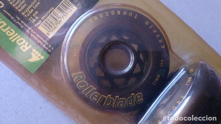 Coleccionismo deportivo: RUEDAS PATINES ROLLERBLADE 77MM 78A - Foto 5