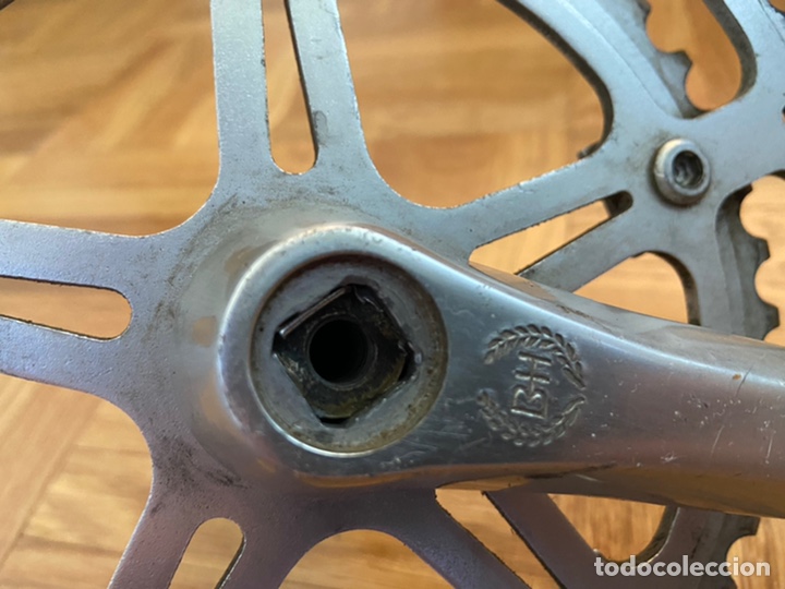Coleccionismo deportivo: Platos y Biela de aluminio B&H - Foto 6