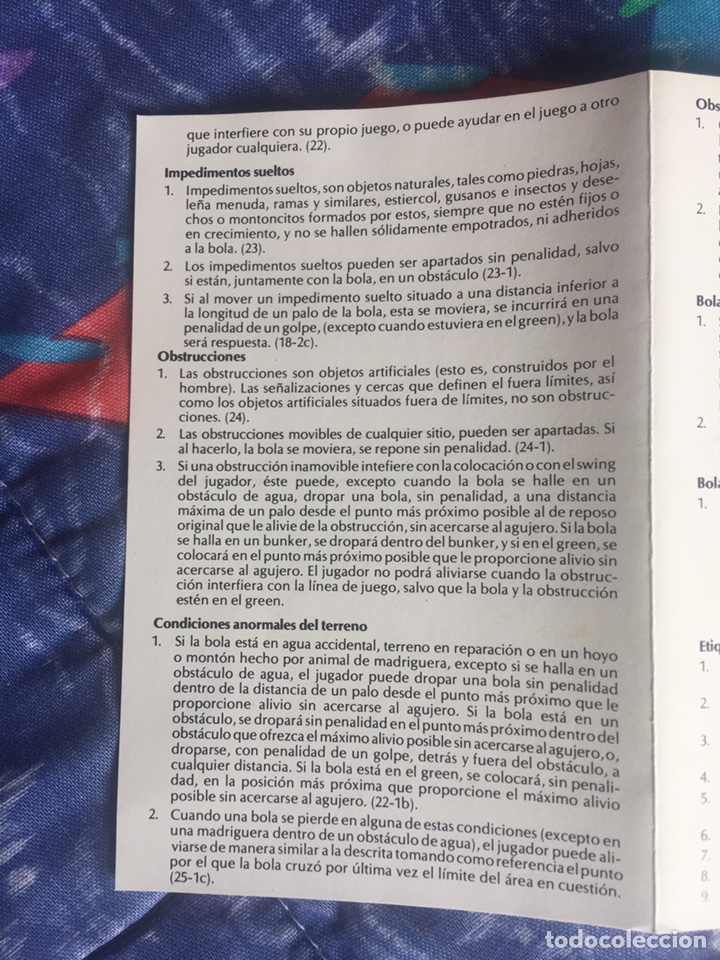 Coleccionismo deportivo: Manual de reglas de golf a&ntilde;o 1984 - Foto 3