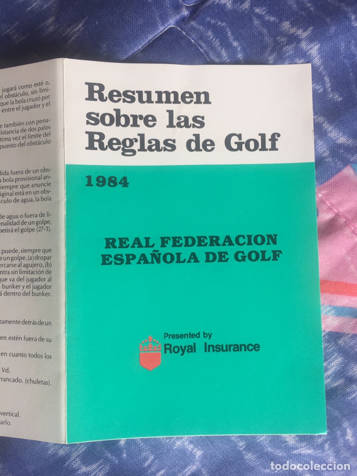 Coleccionismo deportivo: Manual de reglas de golf a&ntilde;o 1984 - Foto 1