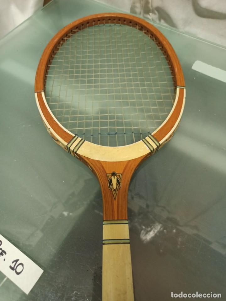 Coleccionismo deportivo: RAQUETA MADERA PINGUIN - Foto 2