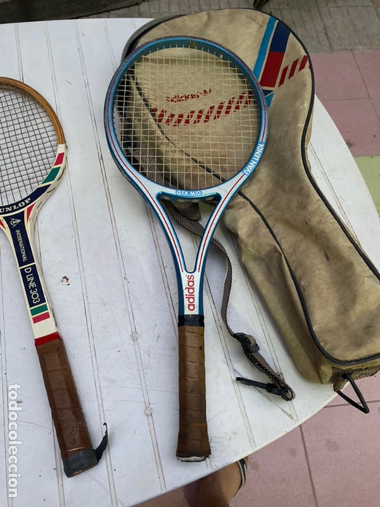 Coleccionismo deportivo: Lote de 6 raquetas de tenia antiguas adidas Dunlop rossignol babolat años 70-80 - ver las fotos - Foto 2 - 210029425