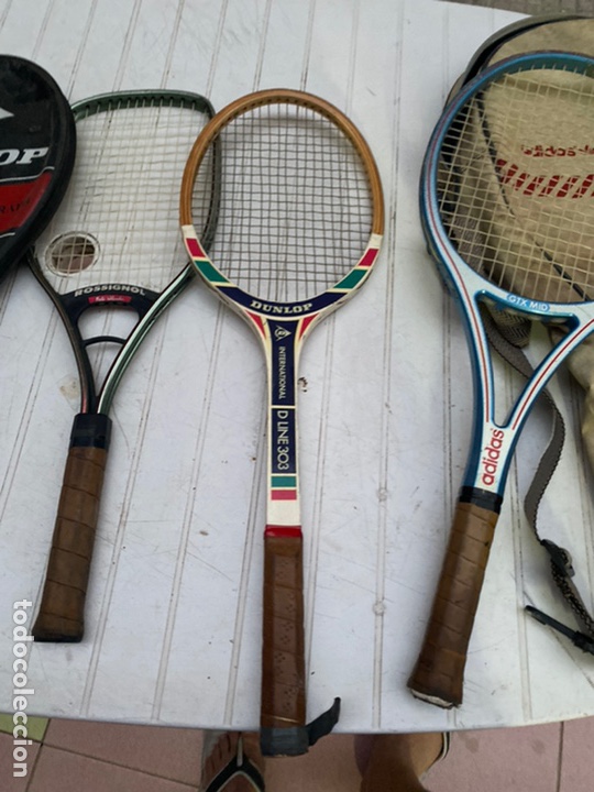 Coleccionismo deportivo: Lote de 6 raquetas de tenia antiguas adidas Dunlop rossignol babolat años 70-80 - ver las fotos - Foto 3 - 210029425